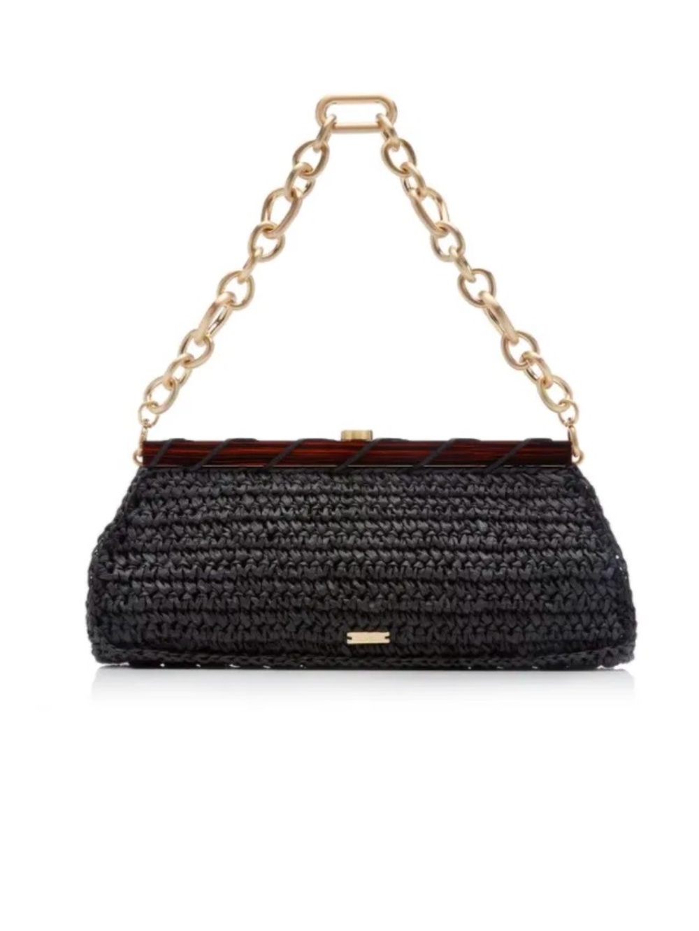 Cult Gaia Mila Raffia Straw Shoulder Bag